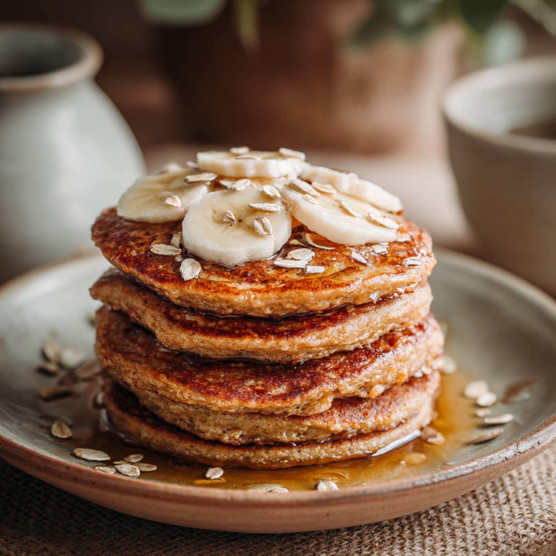 Owsiane placuszki z bananem - przepisy EASY FRY & GRILL 2 in 1 MECHANICAL | Tefal