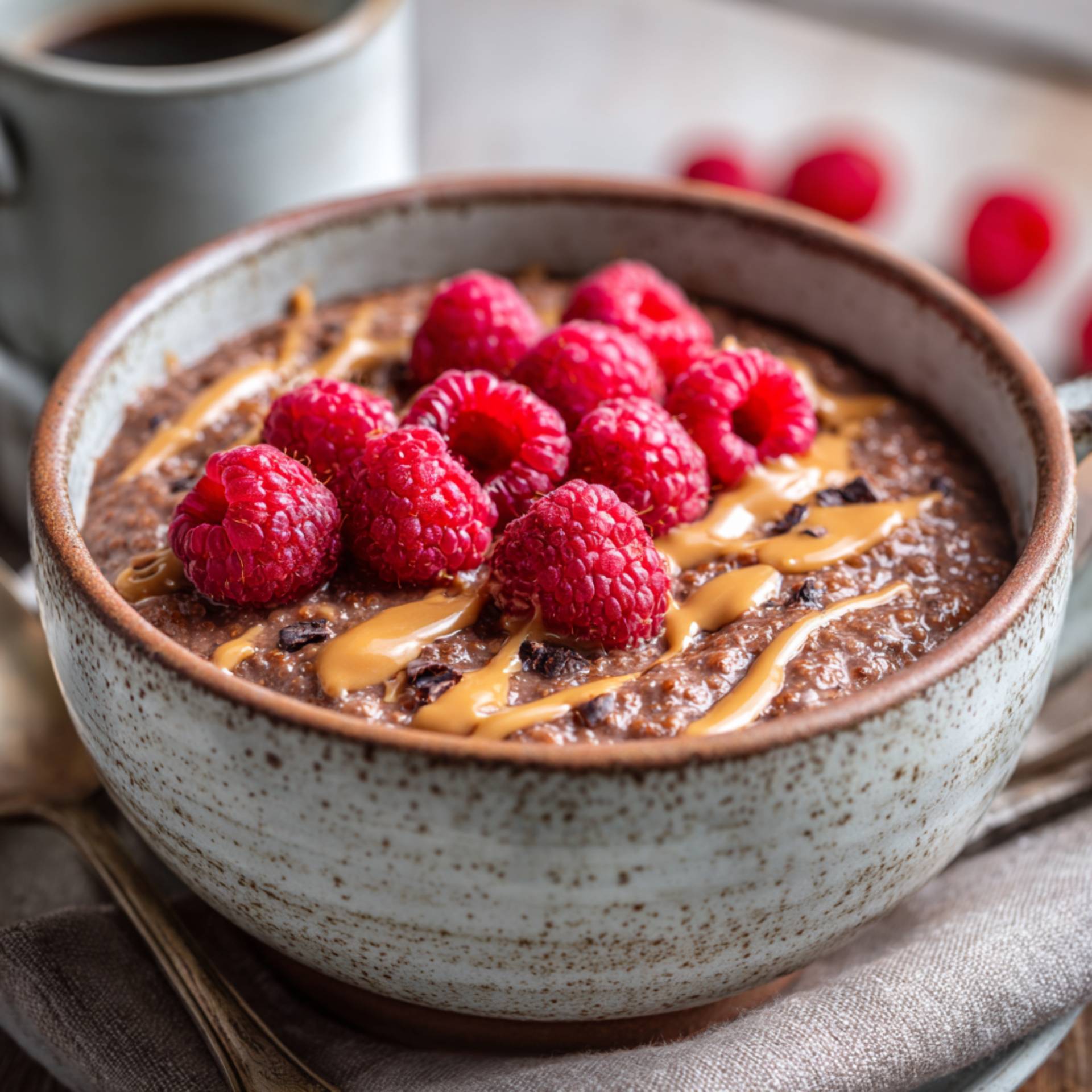 Kakaowa jaglanka z malinami - przepisy Cook4Me | Tefal
