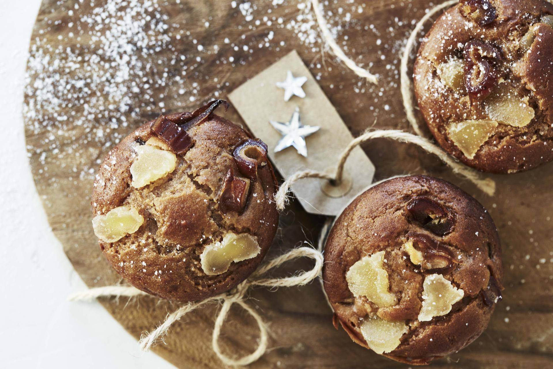 Bezglutenowe bułeczki-muffiny z daktylami i kandyzowanym imbirem - przepisy Cake Factory | Tefal