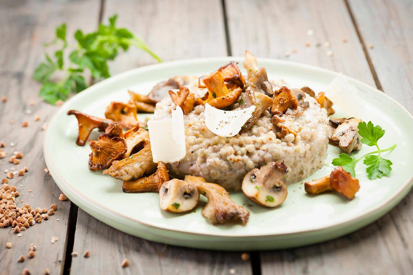 Risotto z kaszy gryczanej i grzybów - przepisy Cook4Me | Tefal
