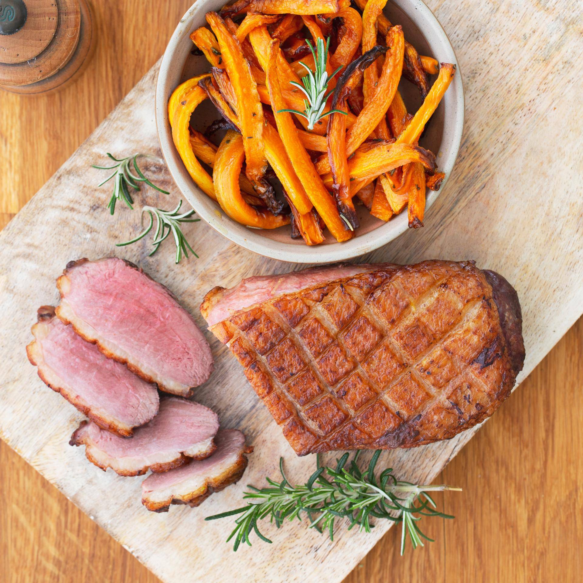 Pierś z kaczki z frytkami z batatów - przepisy Dual EasyFry&Grill | Tefal