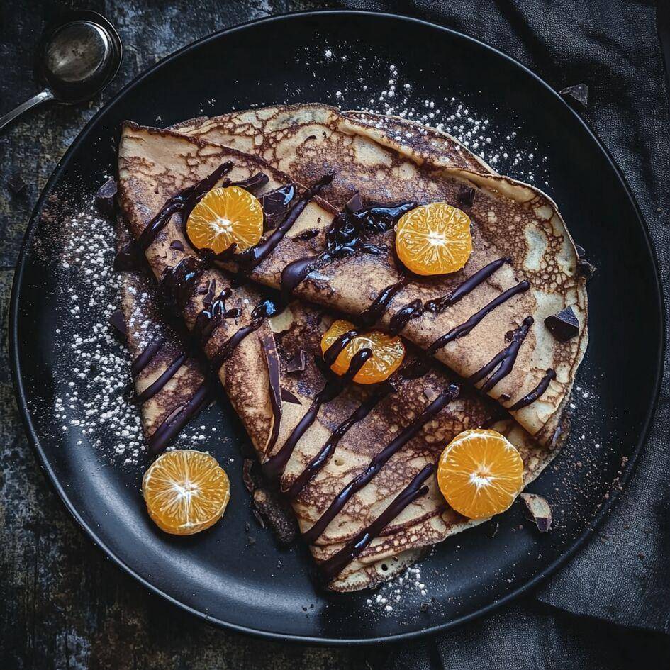 Naleśniki z gorzką czekoladą i klementynkami - przepisy Patelnie i Garnki | Tefal