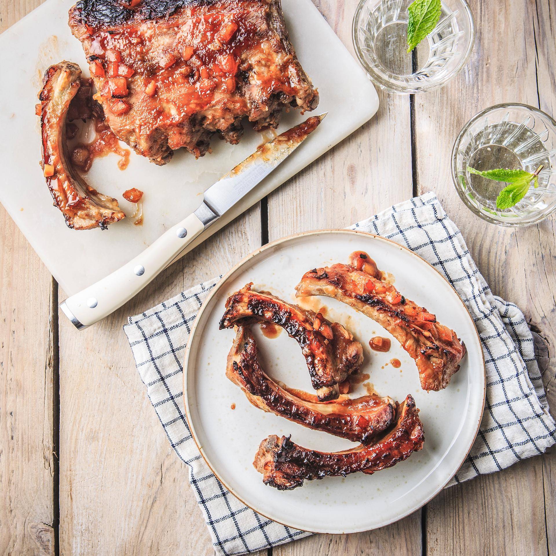 Karmelizowane żeberka - przepisy EASY FRY & GRILL 2 in 1 DIGITAL | Tefal