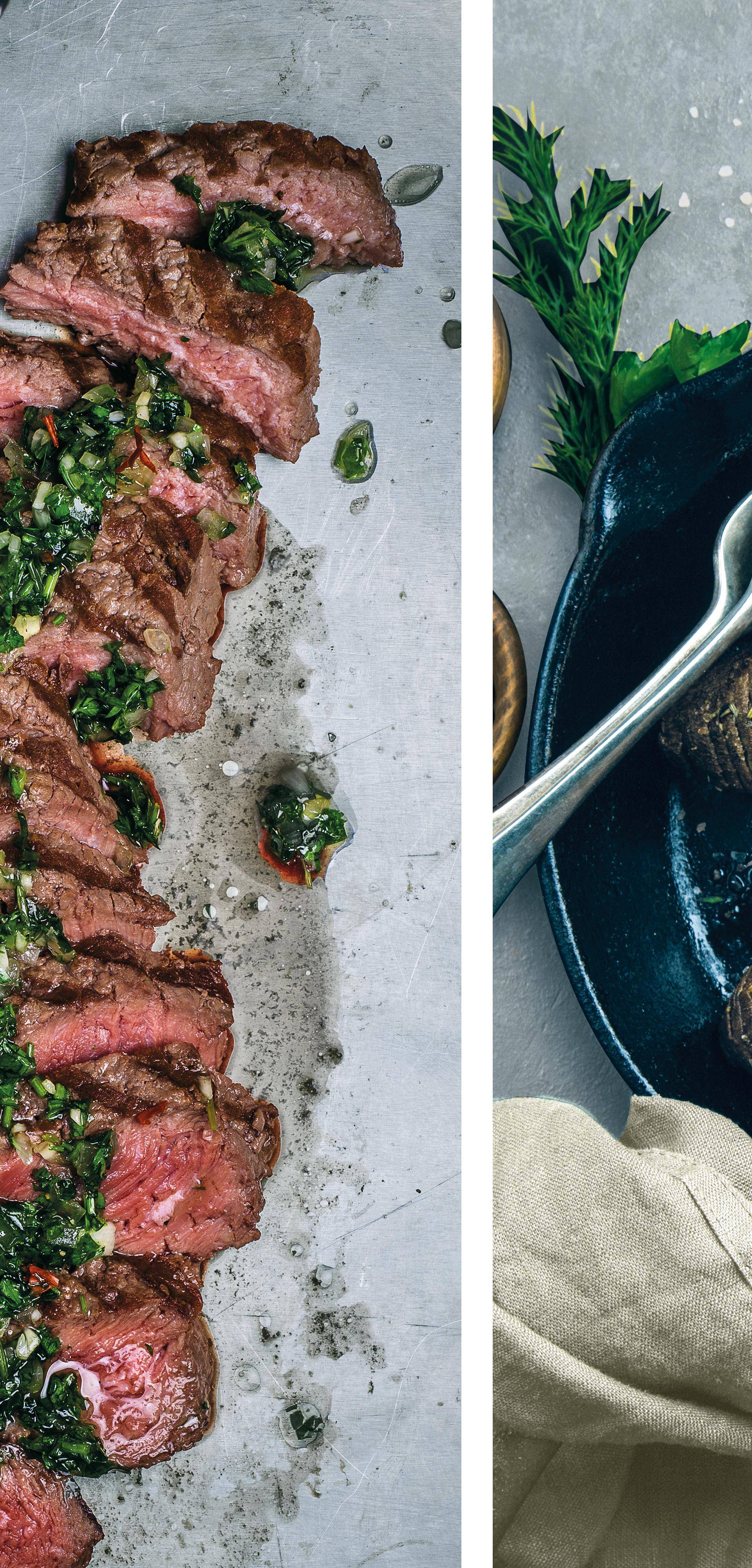 Wołowina chimichurri i pieczone bataty hasselback - przepisy Easy Fry XL Surface | Tefal