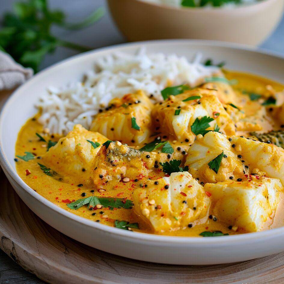 Dorsz z curry i kurkumą - przepisy Easy Fry Max | Tefal