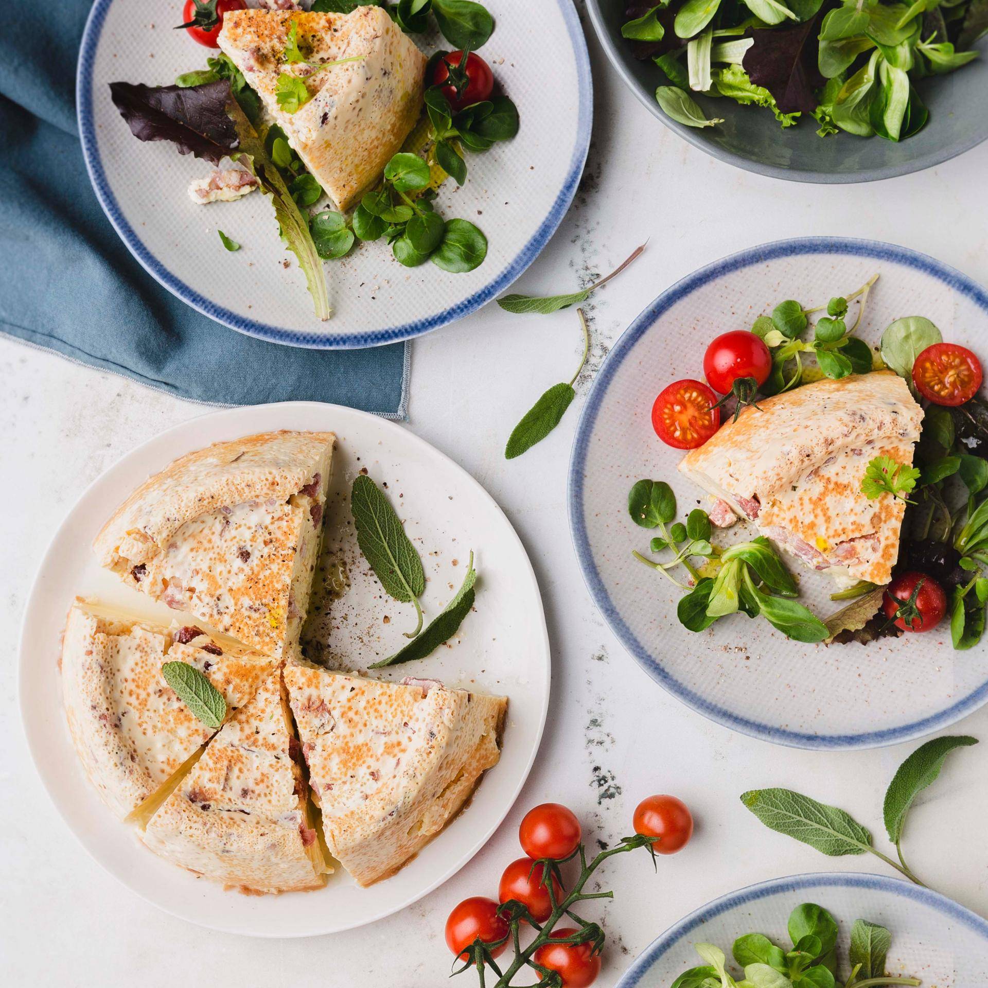 Flan w stylu quiche lorraine - przepisy Cook4Me | Tefal