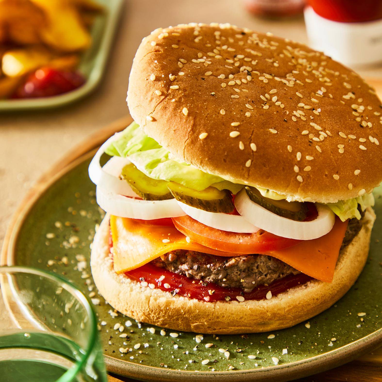 Burger w stylu Whoppera - przepisy OptiGrill 2in1 | Tefal
