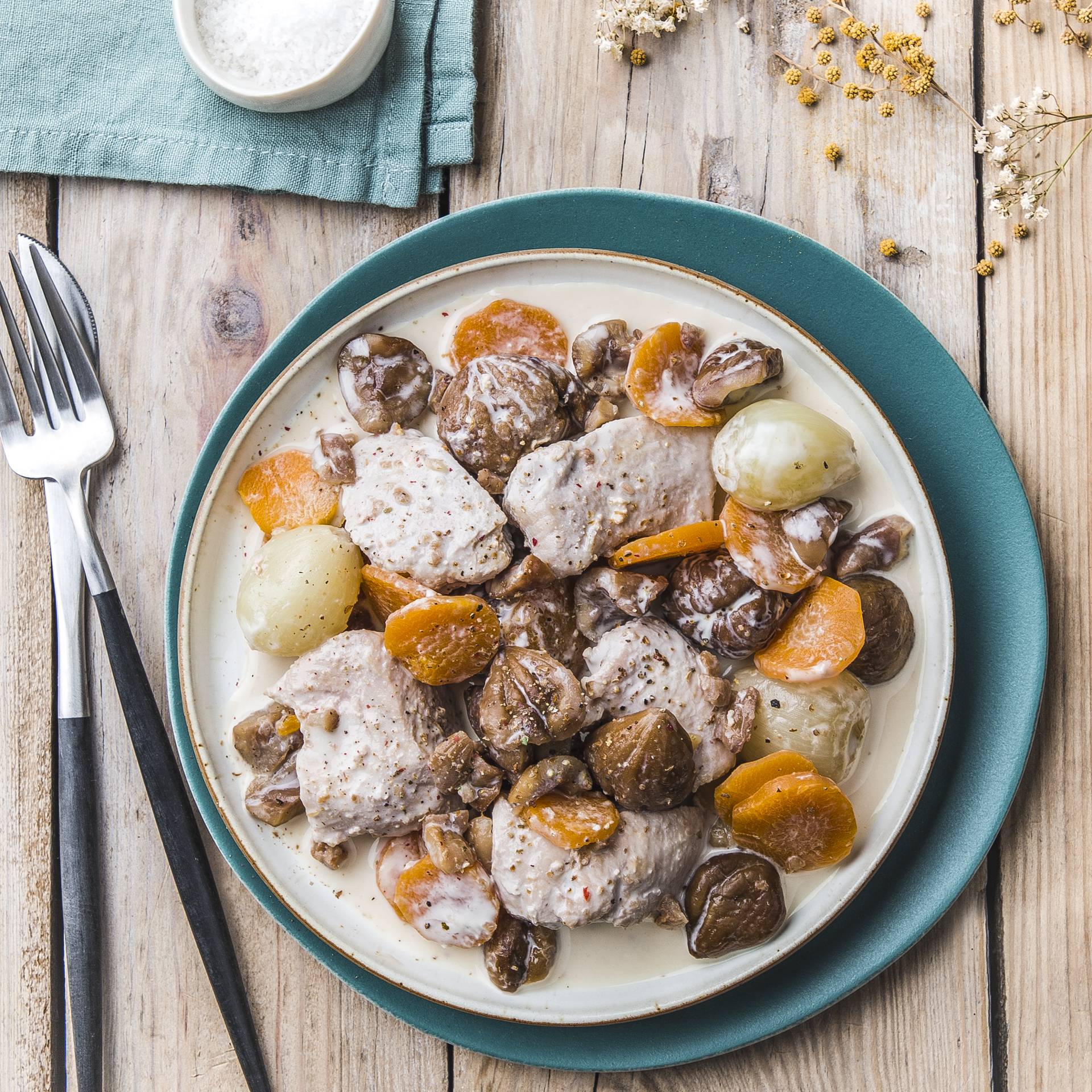 Potrawka z indyka i kasztanów - przepisy Cook4Me | Tefal