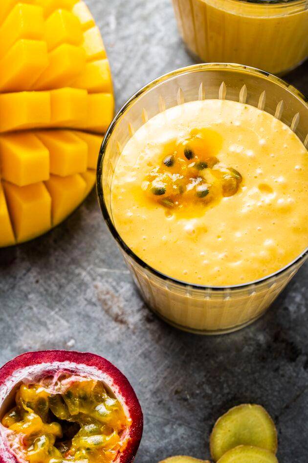 Koktajl z mango, nasion chia i mleka owsianego - przepisy undefined | Tefal