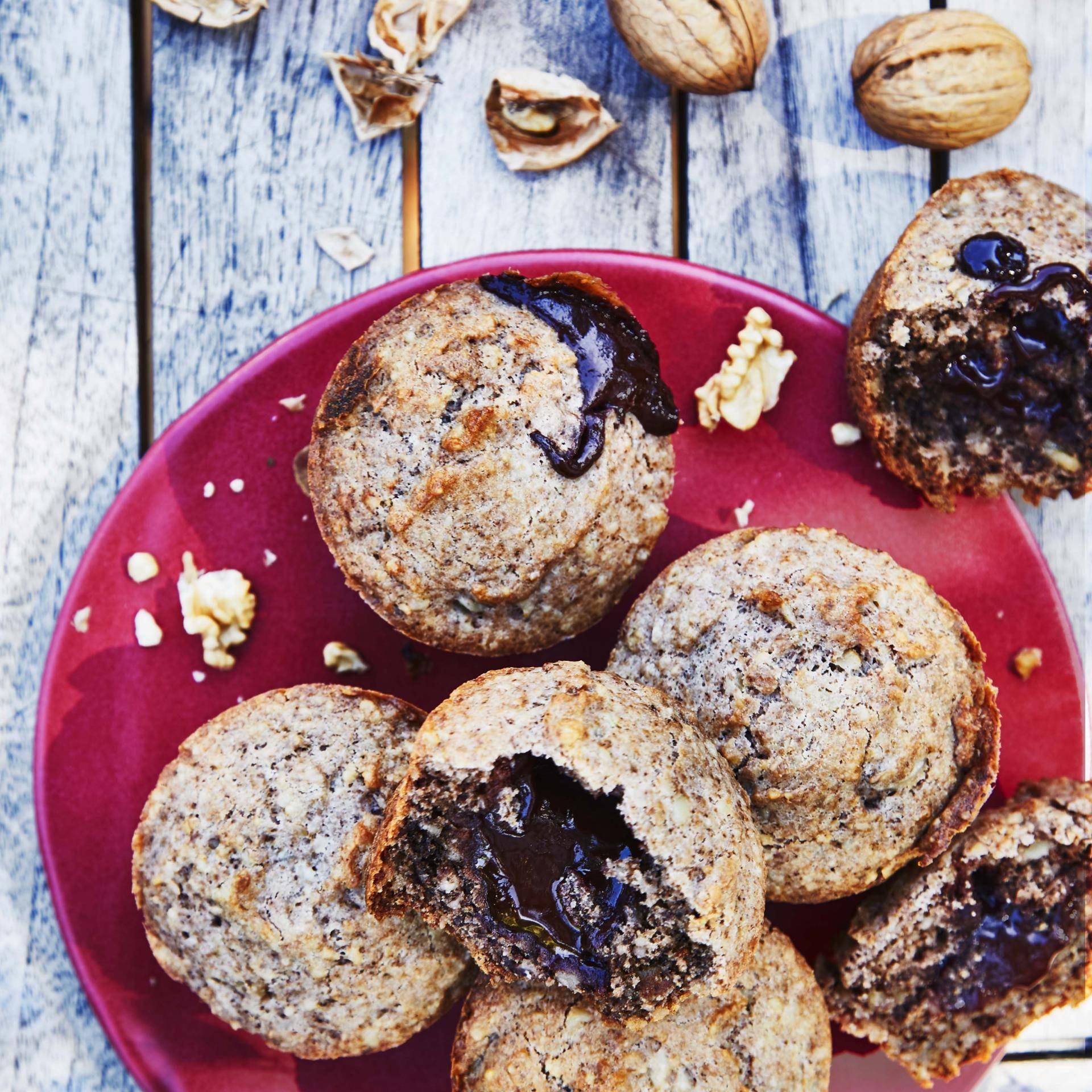 Muffiny orzechowo czekoladowe - przepisy Cake Factory | Tefal