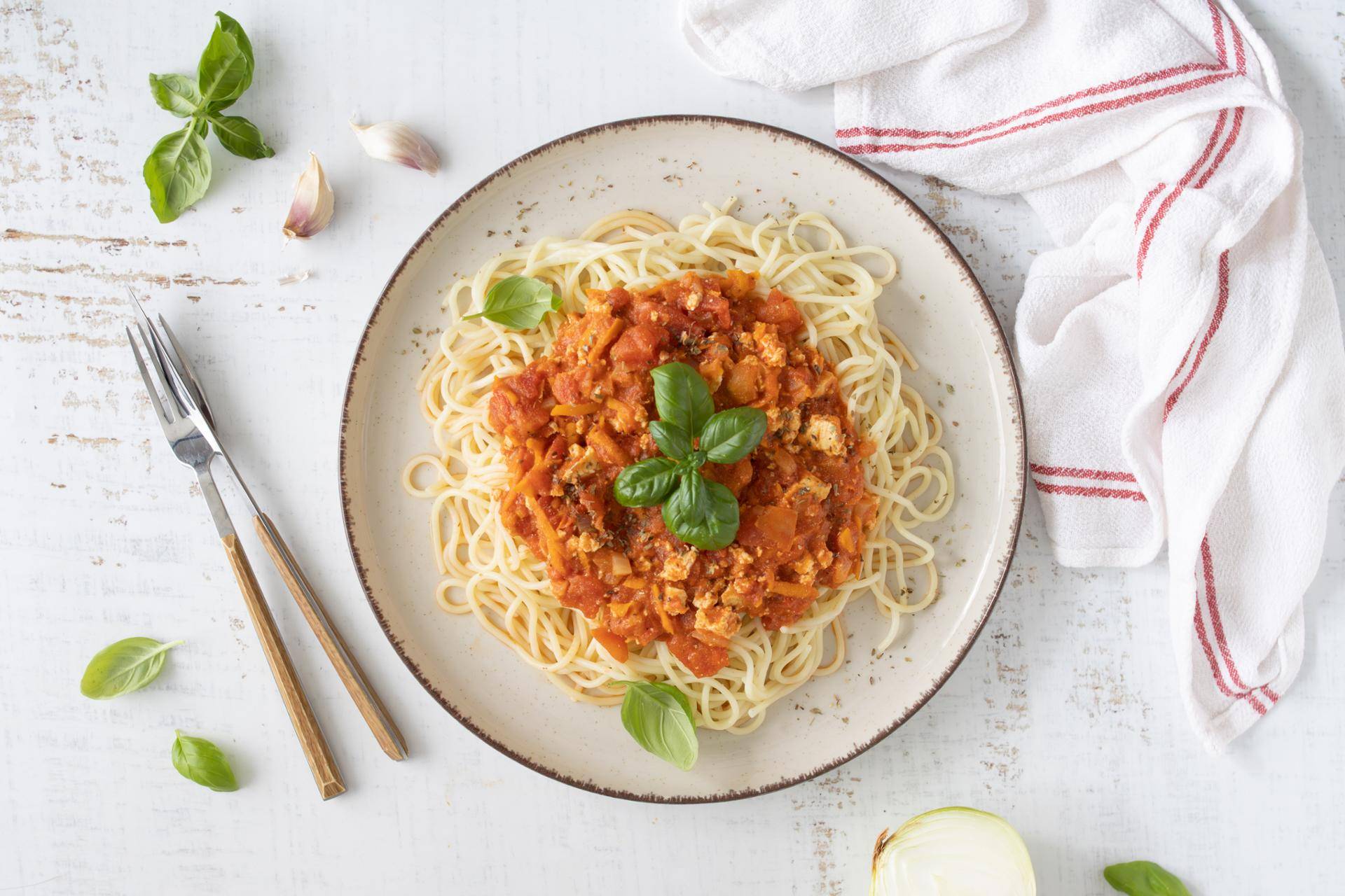Wegańskie spaghetti po bolońsku - przepisy Cook4Me | Tefal