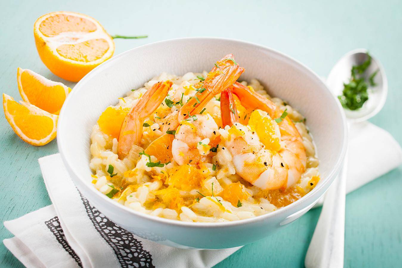 Risotto z krewetkami i klementynkami - przepisy Cook4Me | Tefal