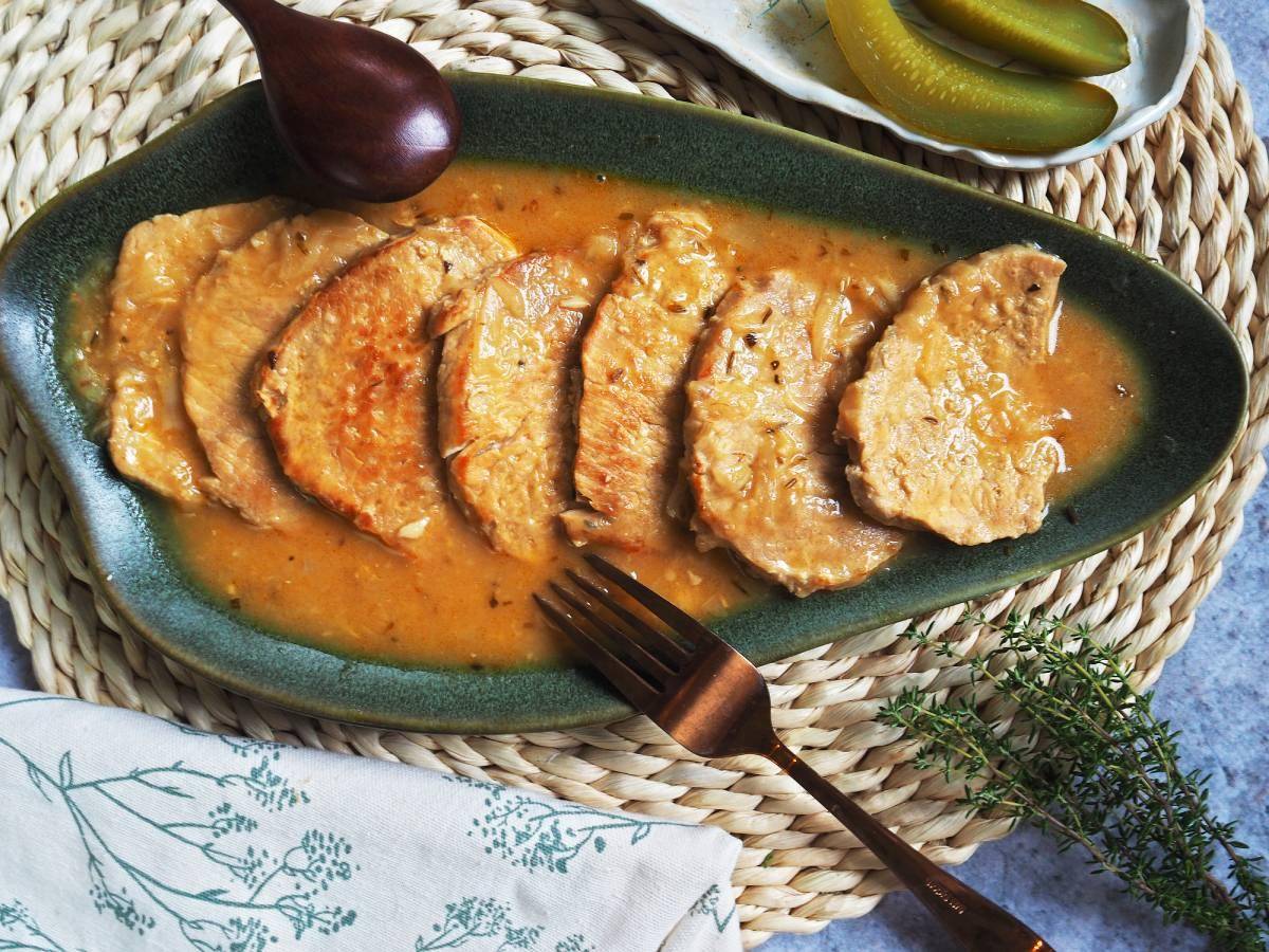 Schab w sosie własnym wg Kiszki - przepisy Cook4Me | Tefal