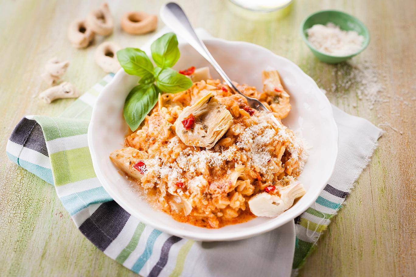Risotto z karczochami i czerwonym pesto - przepisy Cook4Me | Tefal