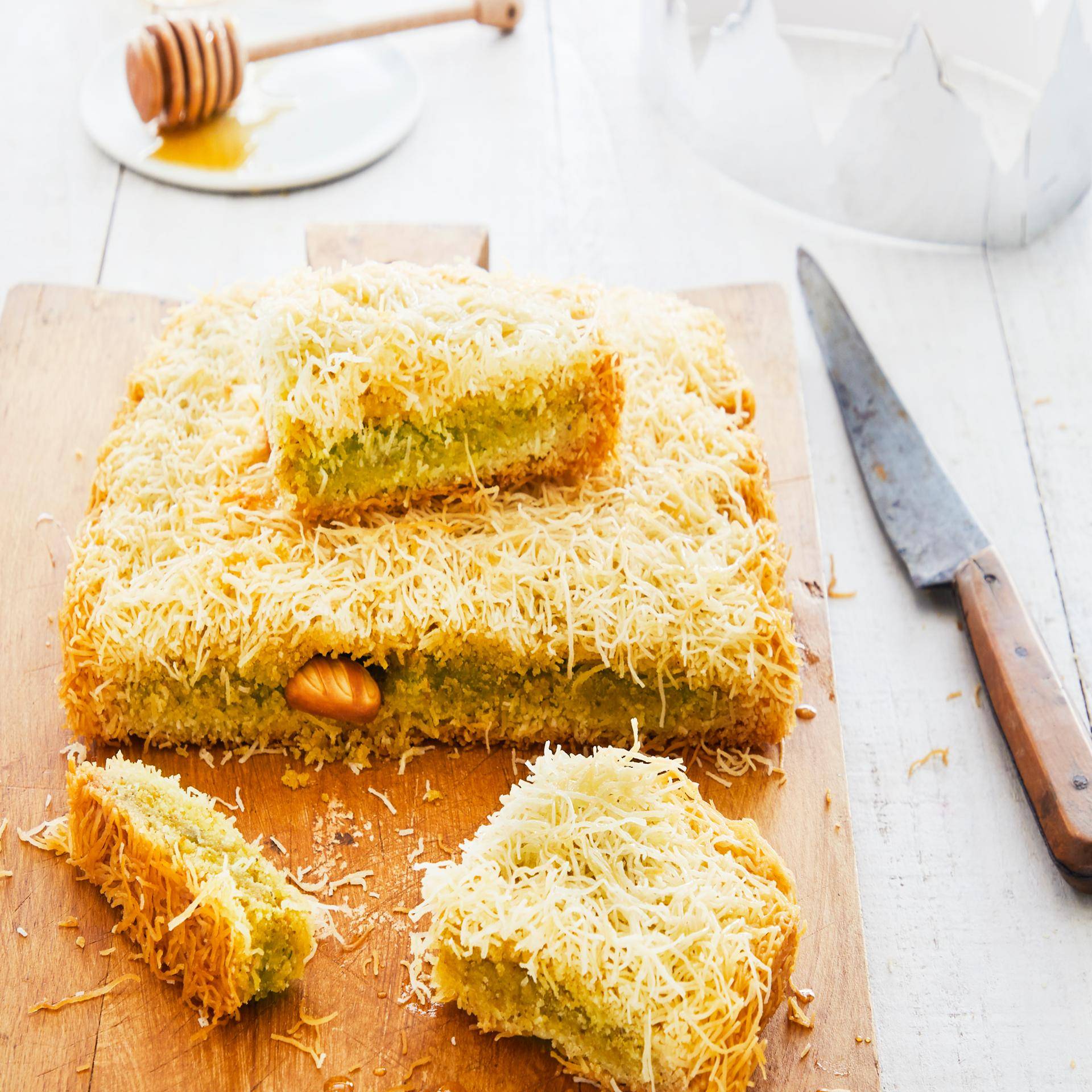 Kunafa z migdałów i pistacji - przepisy Cake Factory | Tefal