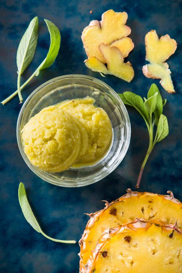 Sorbet z ananasa, imbiru i szałwii - przepisy Perfectmix + | Tefal