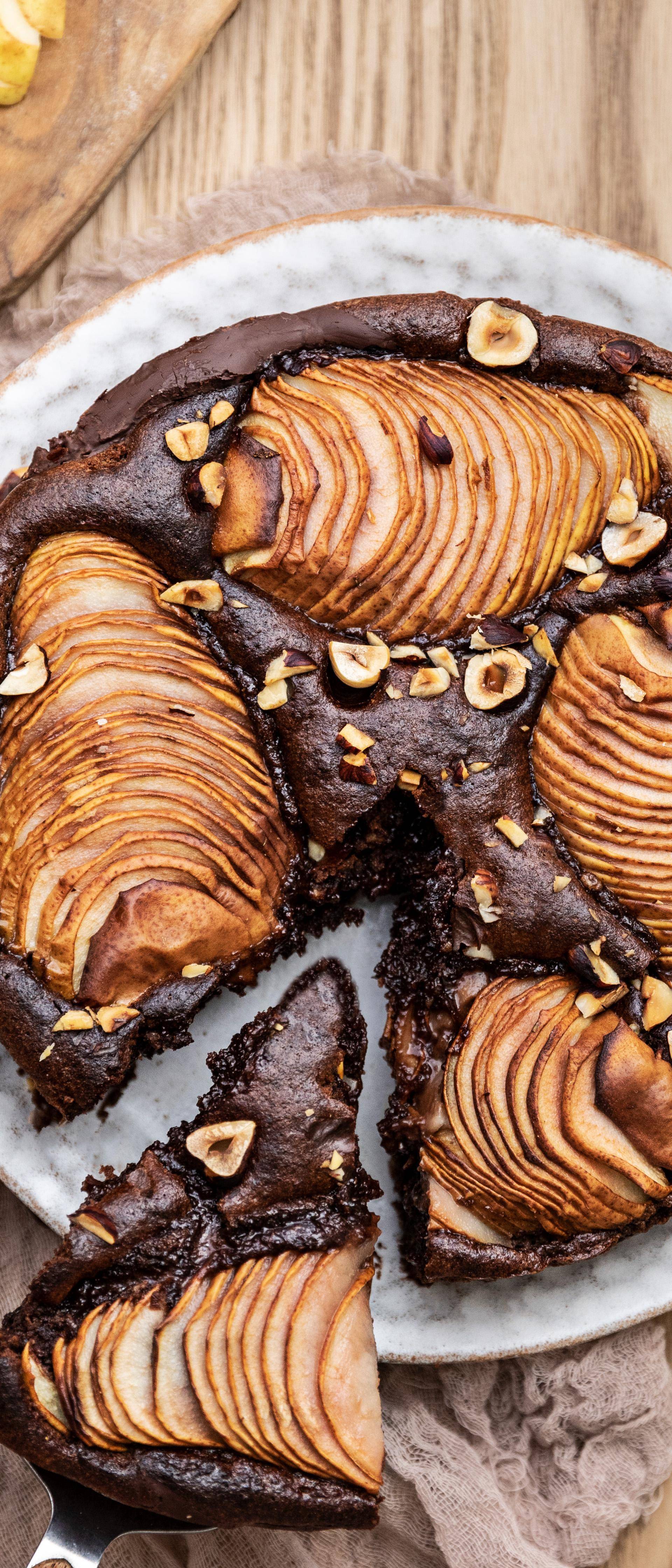 Ciasto gruszkowo-czekoladowe bez glutenu - przepisy Easy Fry XL Surface | Tefal