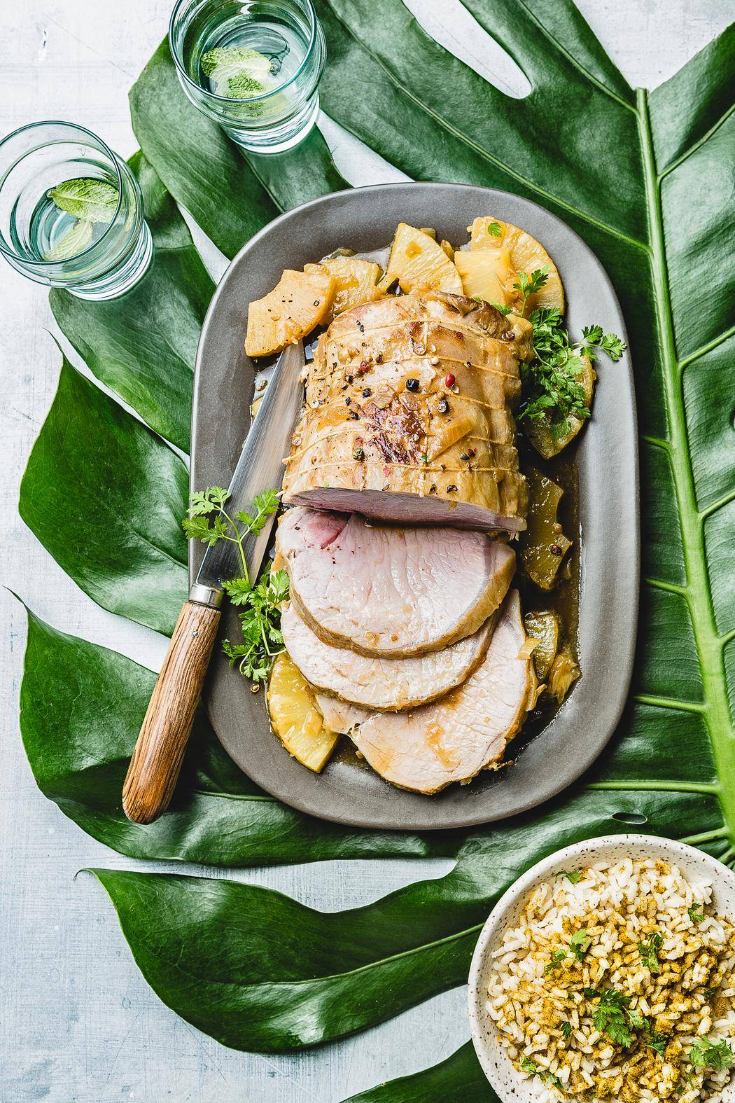 Pieczona wieprzowina z ananasem - przepisy EASY FRY GRILL & STEAM 3 in 1 | Tefal