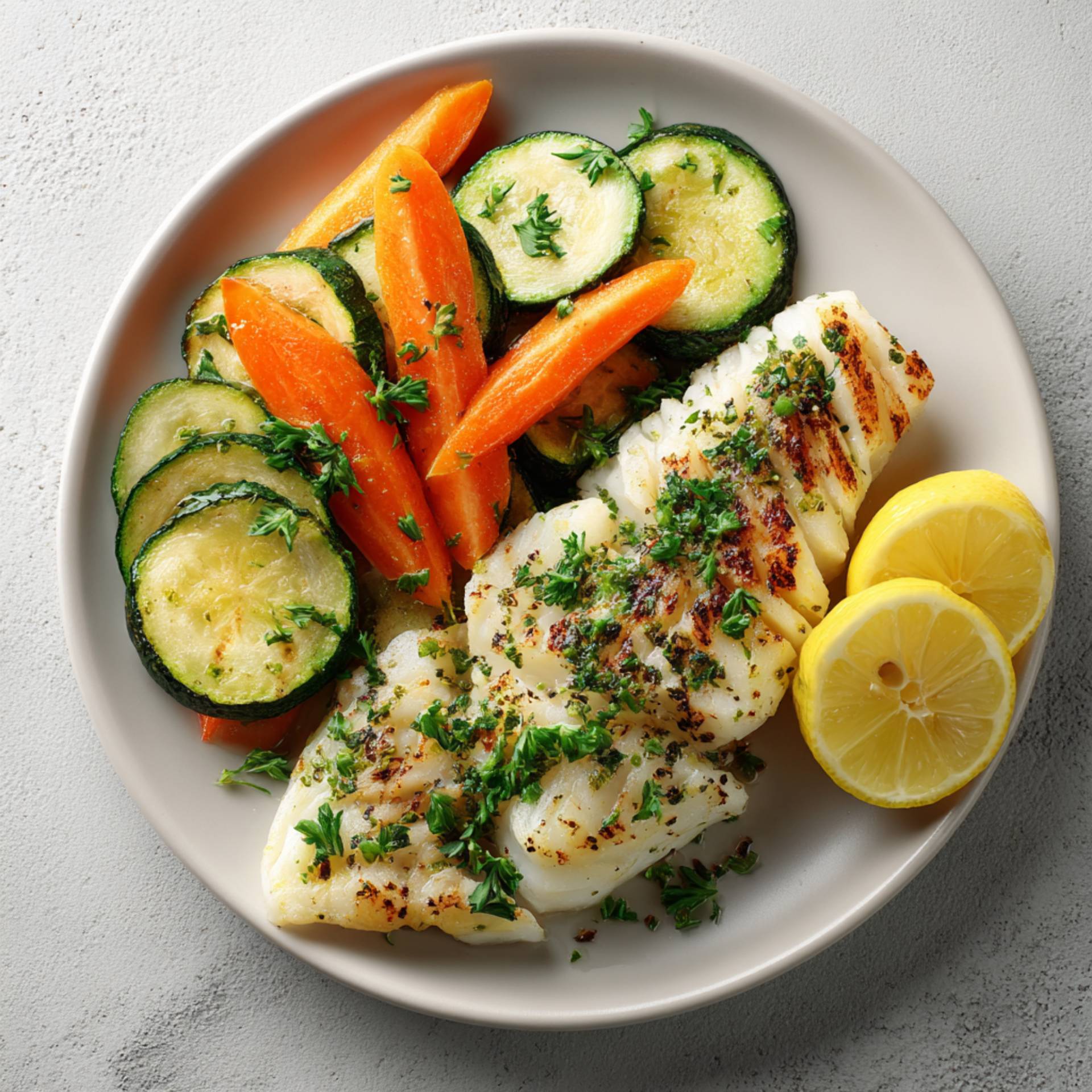 Grillowany filet z dorsza w cytrynie z warzywami - przepisy OptiGrill XL | Tefal