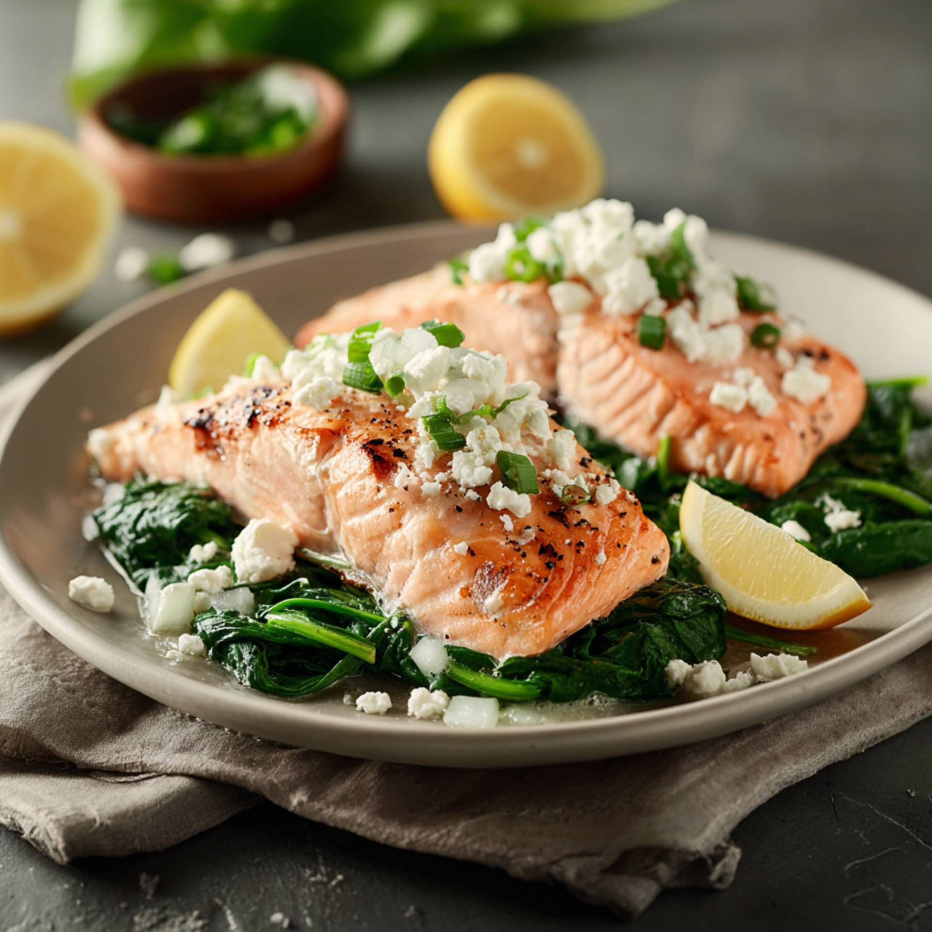 Łosoś ze szpinakiem i fetą - przepisy Cook4Me | Tefal