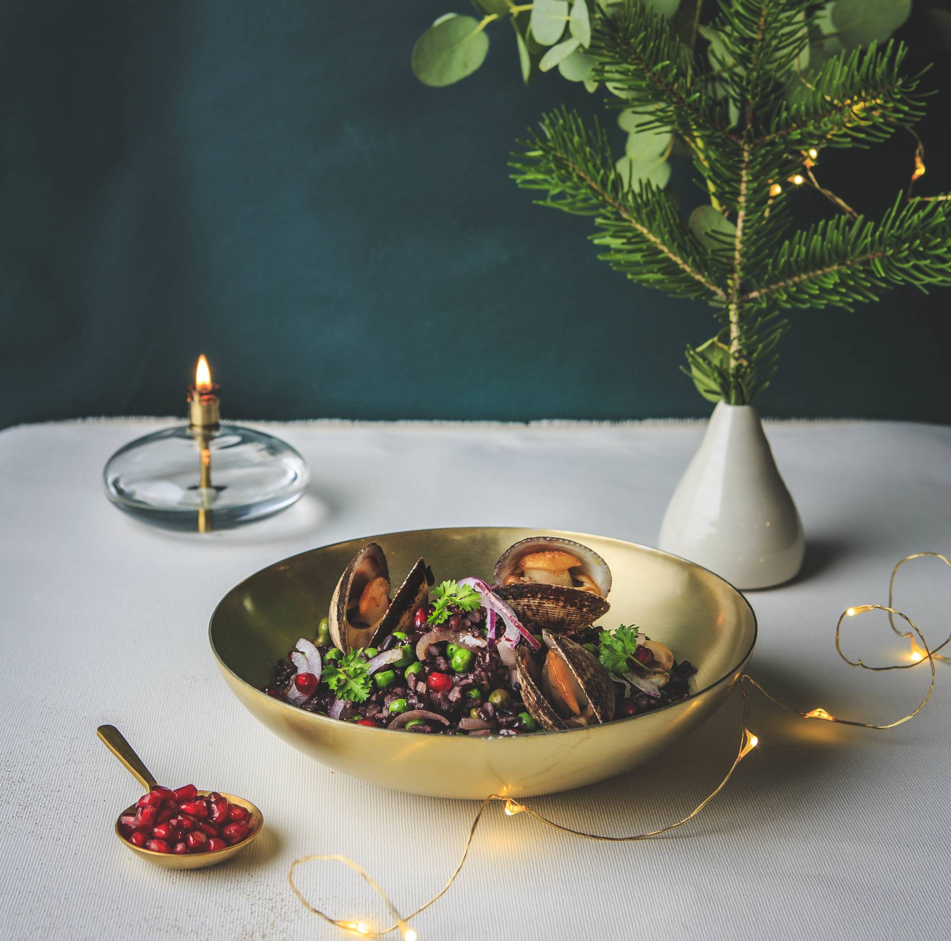 Małże z czarnym ryżem - przepisy Cook4Me | Tefal