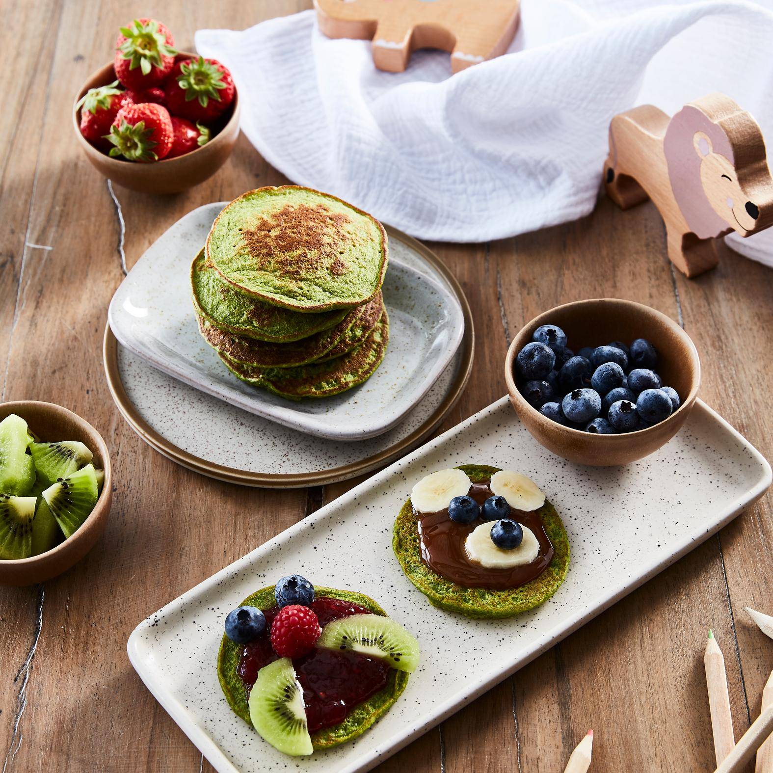 *Green energy pancakes with banana and spinach - przepisy Blend up | Tefal