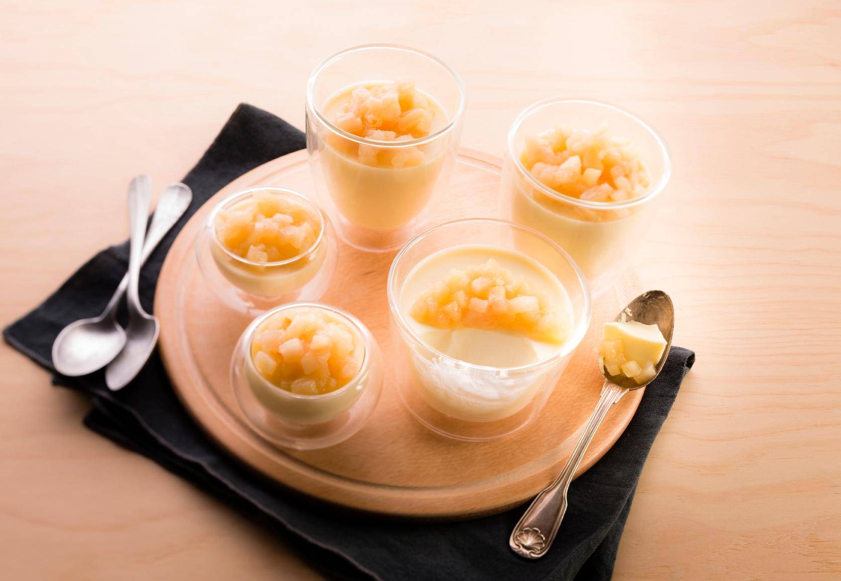 Panna cotta z cytryną i gruszką - przepisy Cook4Me | Tefal