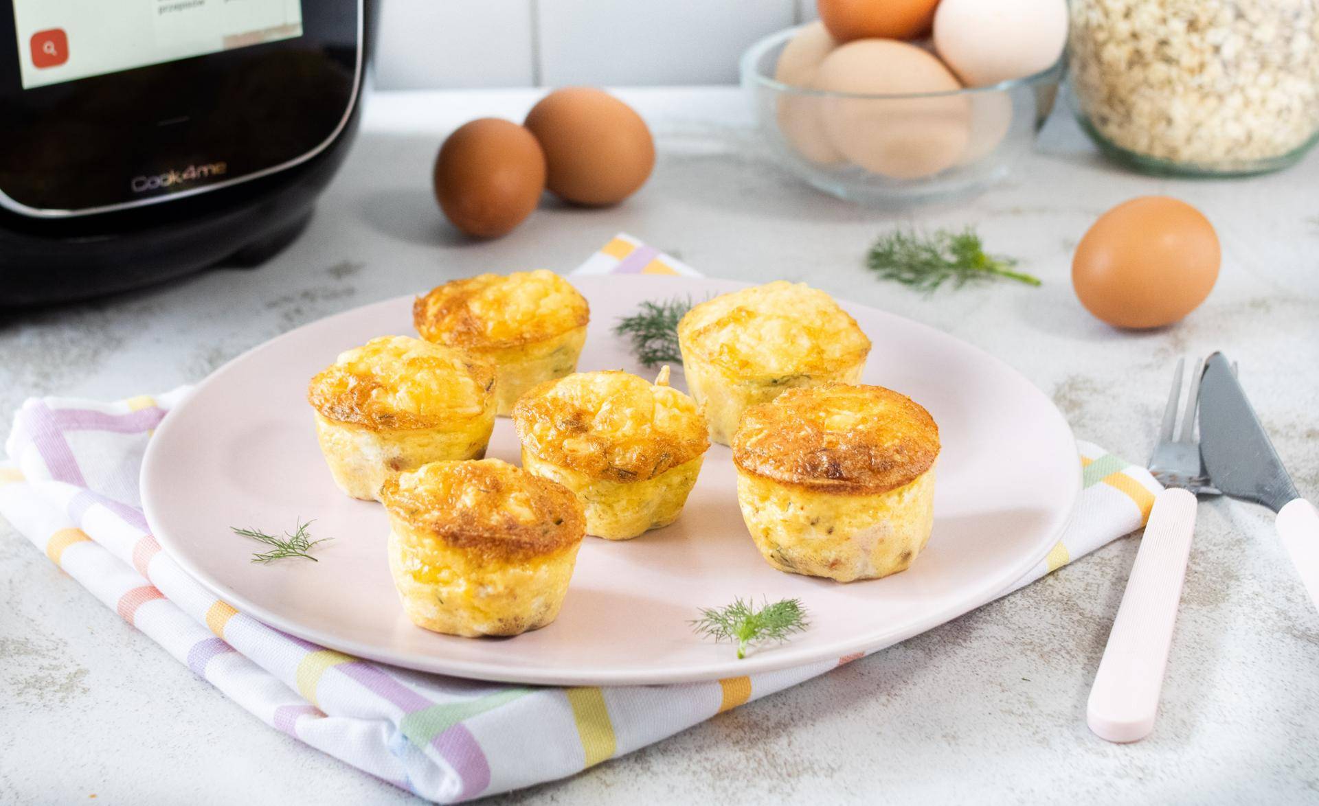 Muffinki z szynką i suszonymi pomidorami - przepisy Cook4Me | Tefal