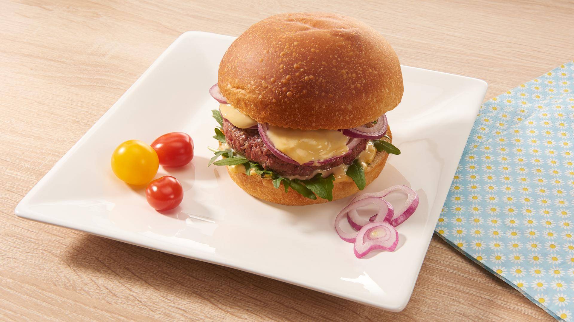 Burgery z kaczką, rukolą i parmezanem - przepisy Patelnie i Garnki | Tefal