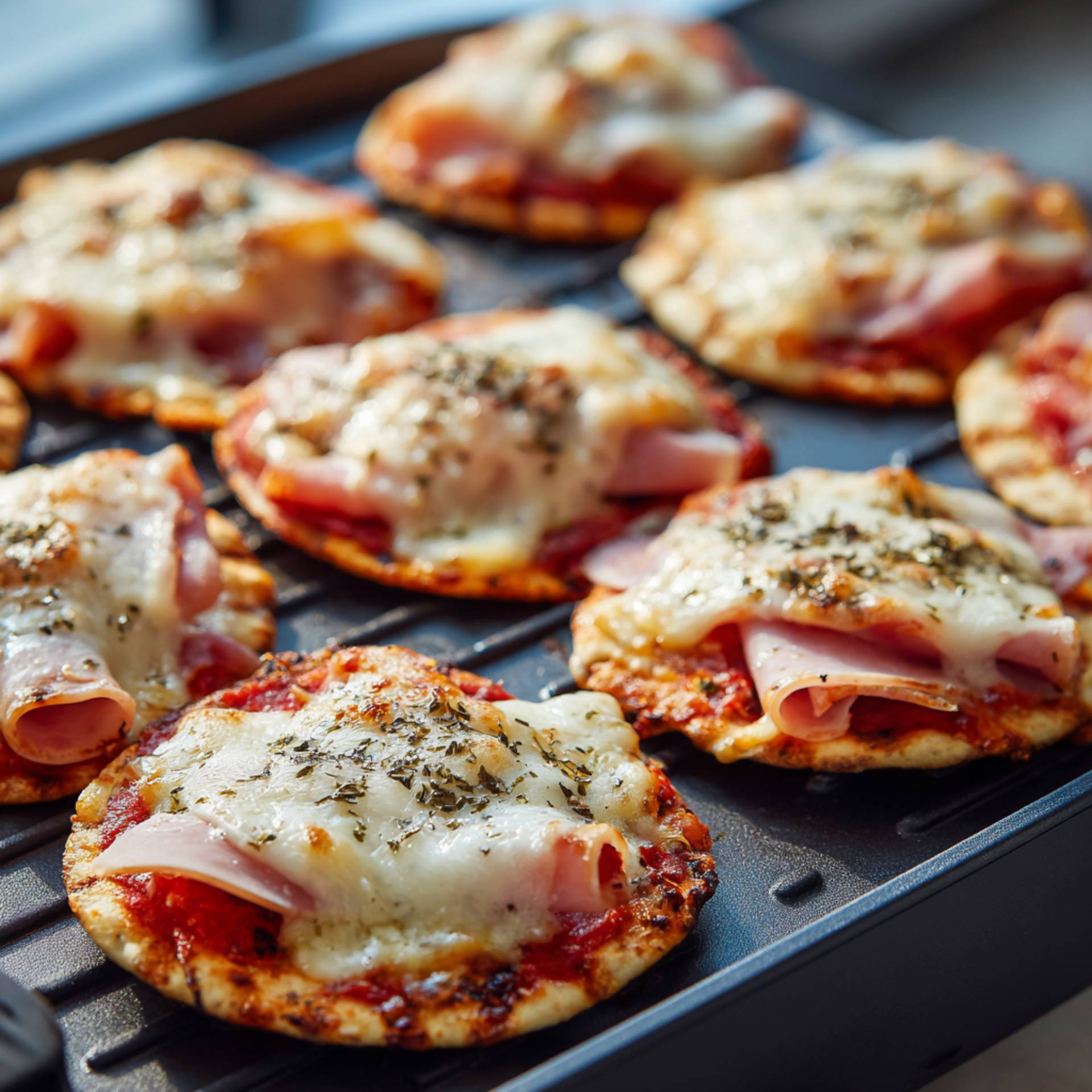 Mini pizzette z tortilli - przepisy OptiGrill XL | Tefal