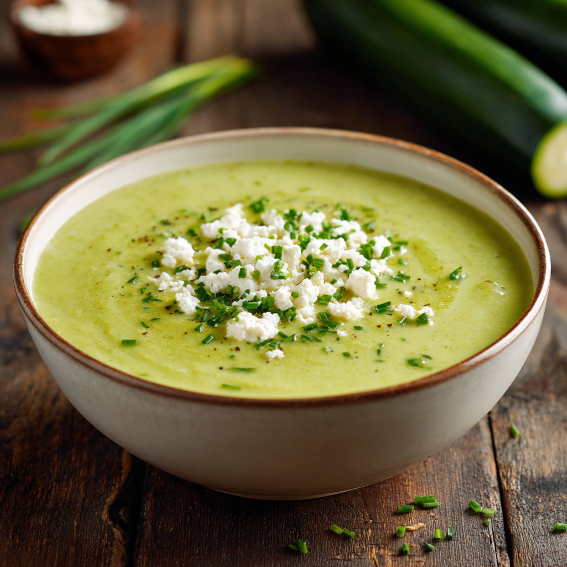 Krem z cukinii z fetą - przepisy Cook4Me | Tefal