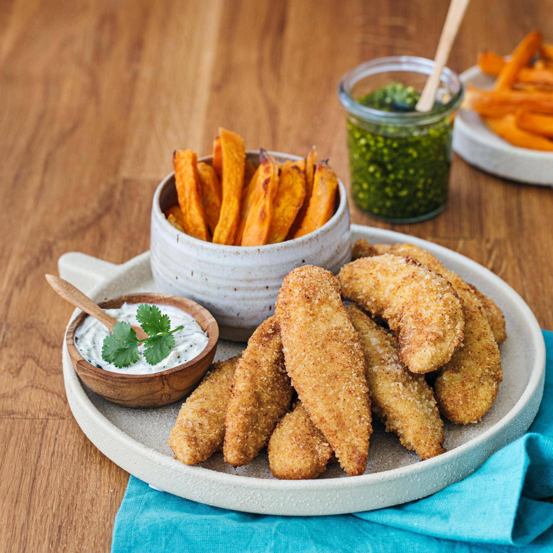 Kurczak z batatowymi frytkami - przepisy EASY FRY & GRILL 2 in 1 XXL | Tefal