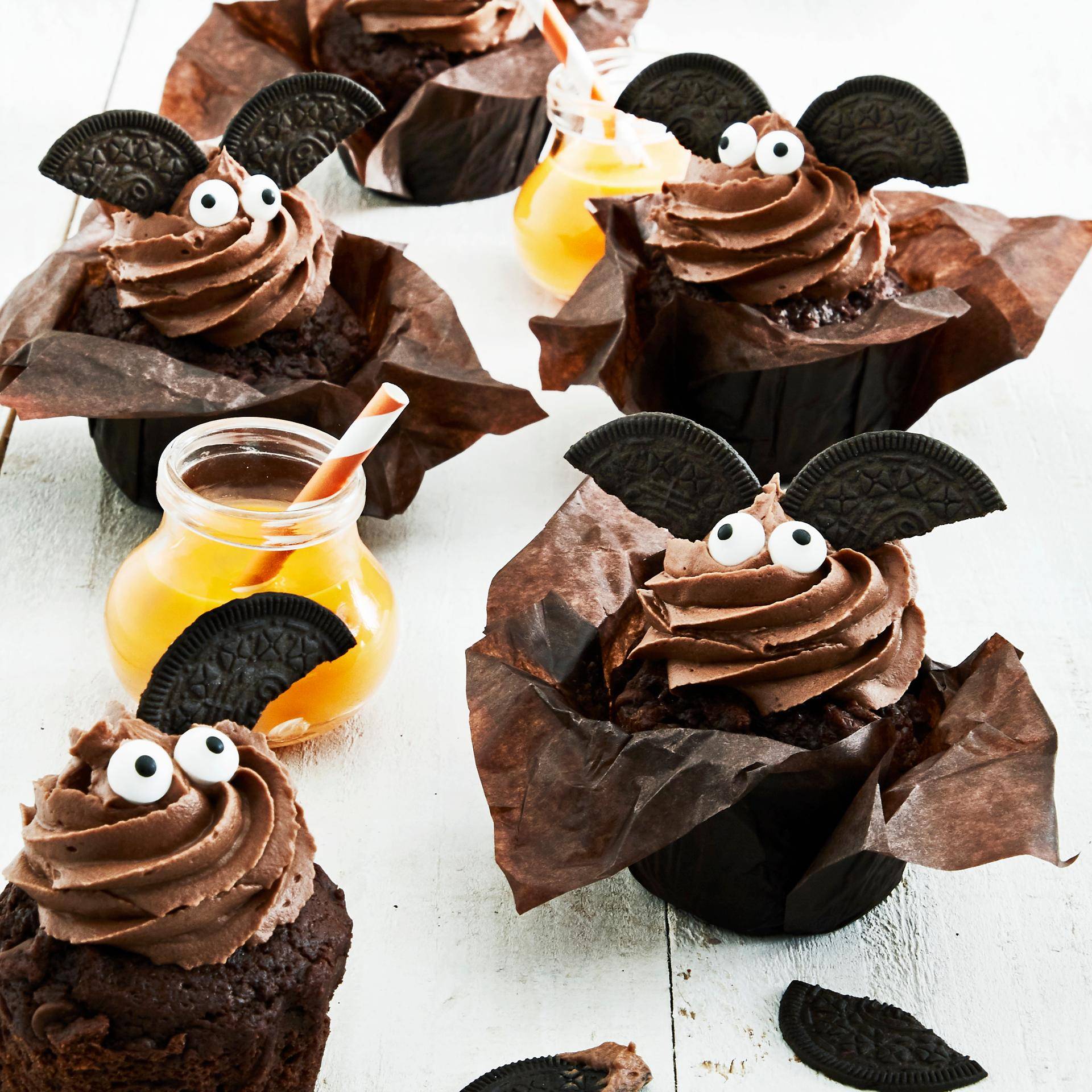Czekoladowe muffiny-nietoperze - przepisy Cake Factory | Tefal