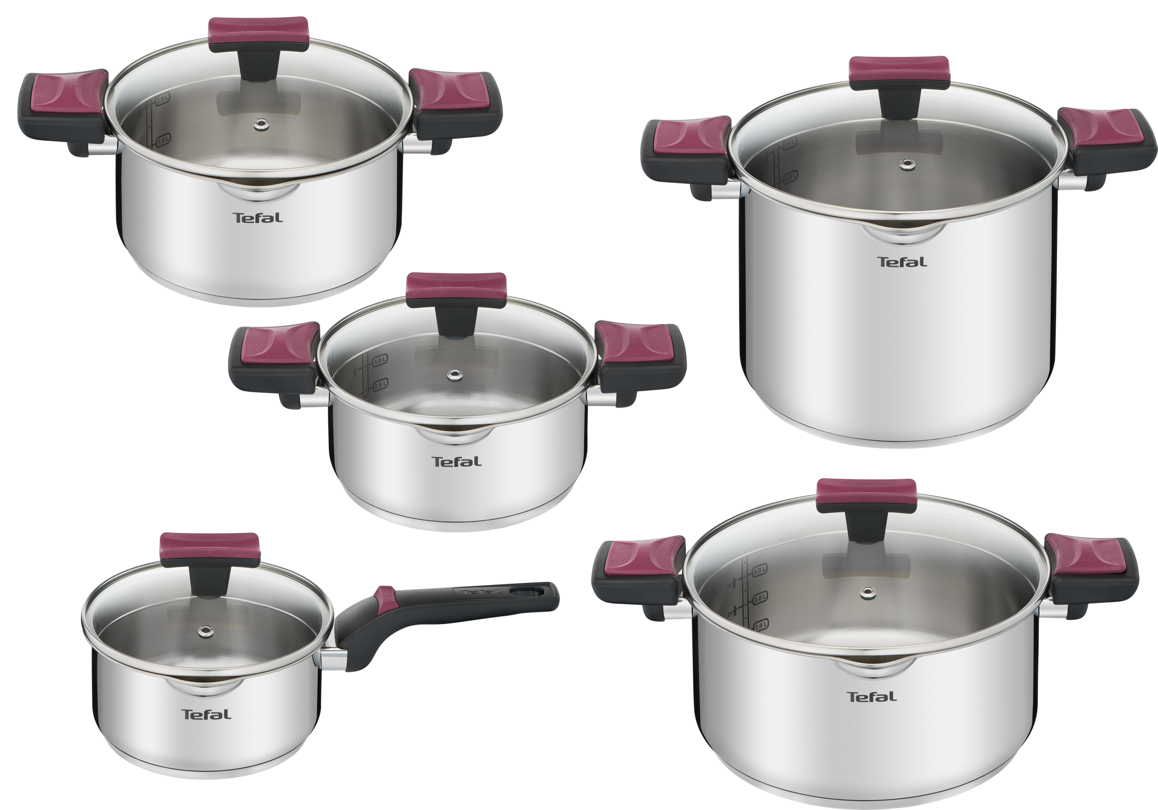 Zestaw garnków Tefal Cook&Clip (10 elementów) + Patelnie Tefal Emotion i akcesoria