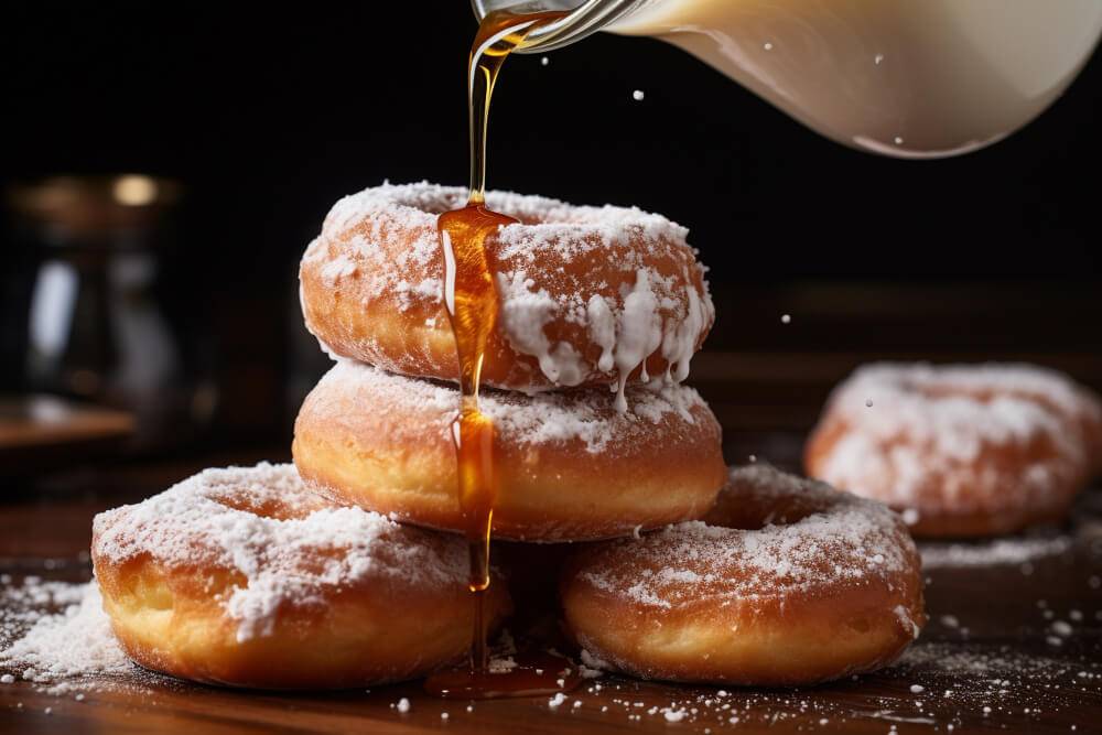 pączki polane syropem klonowym