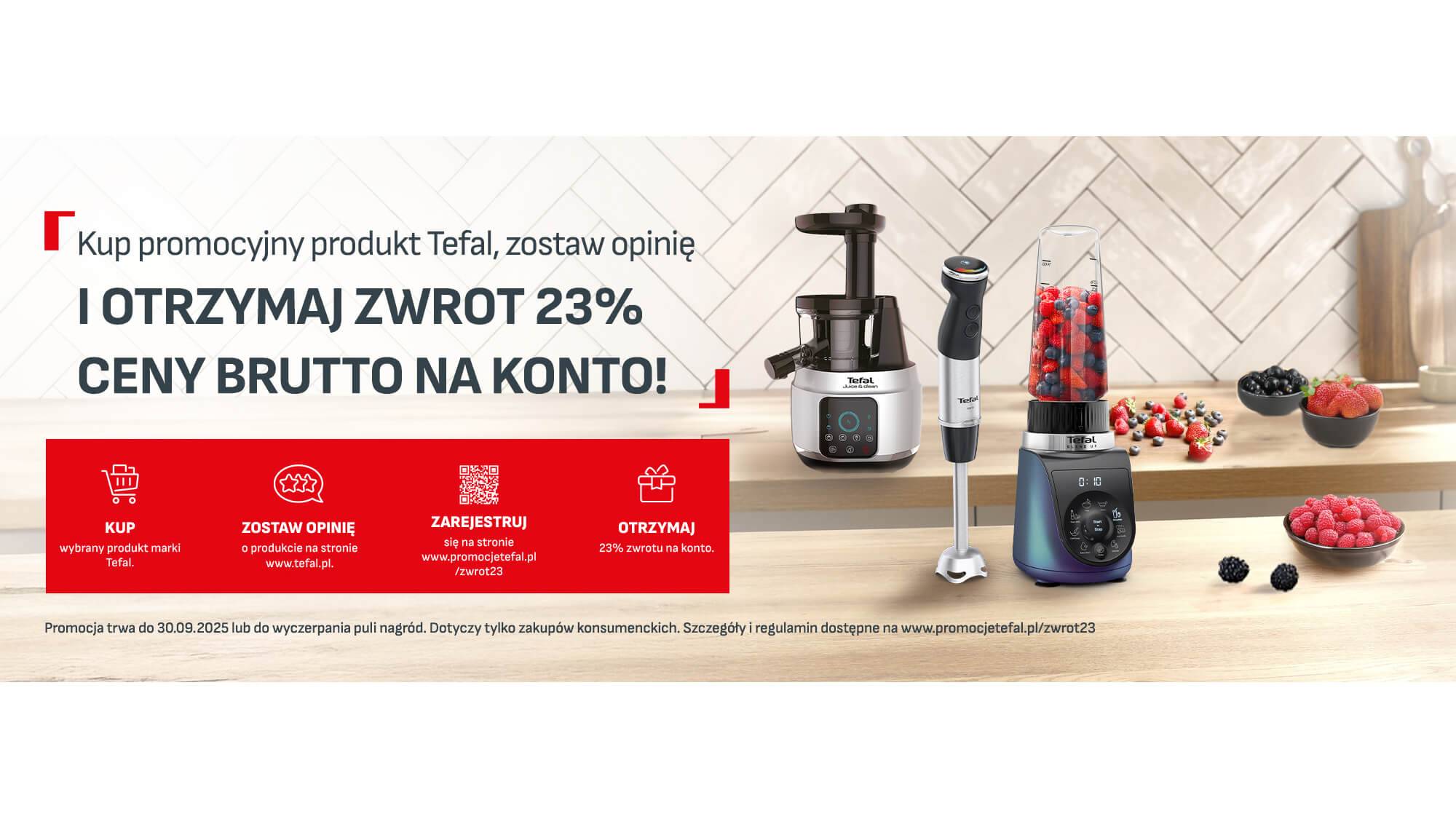 Promocja Tefal - 23% zwrotu
