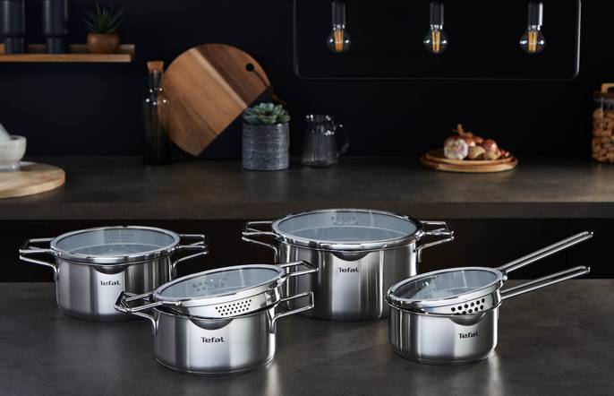Zestaw stalowych garnków Tefal Nordica